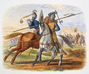 罗伯特-布鲁斯杀死了亨利-博恩爵士，班诺克本之战，苏格兰，1314年1864年
