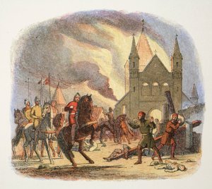 威廉一世在法国曼特受了致命的伤，1087年1864年。    作者 詹姆斯·威廉·埃德蒙·道尔