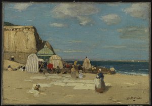 The Beach，St。Malo，c.1900