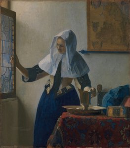 带水壶的年轻女子，约1662年（布面油画） 作者 约翰·维米尔