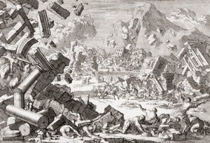 1667 年克罗地亚杜布罗夫尼克地震。 作者 Jan（之后）Luyken