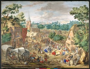 A Kermesse（纸上水粉画