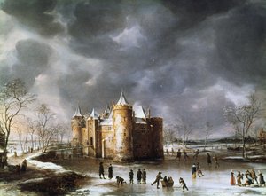 1658年冬天的穆伊登城堡。