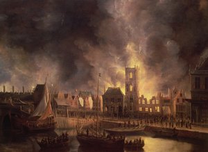 1652年，1752年，阿姆斯特丹旧市政厅的大火