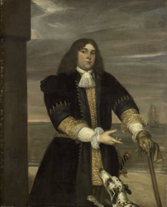 Jan van Gelder (1647-73)，海军上尉，继子或 Michiel Adriaensz de Ruyter 作者 扬·安德里亚·利文斯