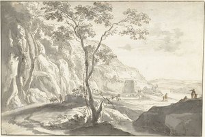 山地风景与人物 作者 Jan 两者（可能）