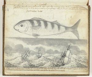 海浪中的领航员和船只 作者 简·布兰德斯