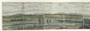 霍屯督荷兰全景
从开普省向北延伸的开普山脉，从 Baay fals 到横跨 Tygerberg。1787 年（标题在实物上） 作者 简·布兰德斯