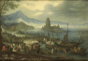 加利利海边的布道 作者 Jan Brueghel (I) (复制后)