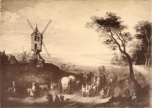 风车景观 作者 简·布鲁格（Jan Brueghel）