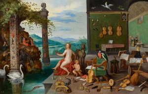 聆听的寓意 作者 扬·布鲁格（Jan Brueghel）