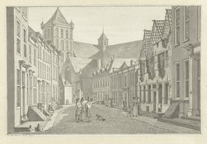 卢卡斯-范-斯蒂文宁克在米德尔堡的住宅遗址，1787 年 作者 Jan Bulthuis（艺术家签名）