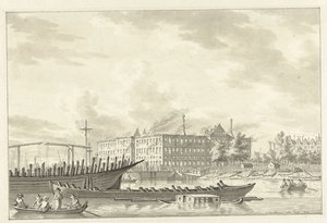 火灾后的泽马加津（Lands Zeemagazijn），1791 年 作者 Jan Bulthuis（艺术家签名）