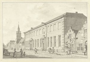 鹿特丹的 Dolhuis、Gasthuis 和 Oudevrouwenhuis 酒馆 作者 扬·布特胡斯（Jan Bulthuis）