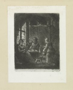 Woonkamer met paar
约翰-夏隆的蚀刻画全集 / Oeuvre Complette des Eaux Fortes par Jean Chalon (丛书名) 作者 克里斯蒂安·乔西