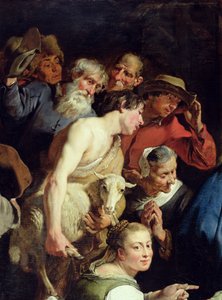1628年后牧羊人的崇拜（细节247420） 作者 扬·科西尔（Jan Cossiers）