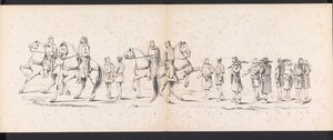莱顿学生化妆舞会，1865 年（图版 10）
1865 年 6 月 6 日，莱顿学生团成员为庆祝莱顿大学建校 290 周年而举行的盛装游行，描绘了：荷兰人的入场式 b、荷兰人的服装、荷兰人的服装、荷兰人的服装、荷兰人的服装、荷兰人的服装、荷兰人的服装、荷兰人的服装、荷兰人的服装、荷兰人的服装、荷兰人的服装。