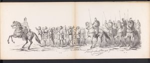 莱顿学生化妆舞会，1865 年（图版 15）
1865 年 6 月 6 日，莱顿学生团成员为庆祝莱顿大学建校 290 周年而举行的盛装游行，描绘了：荷兰人的入场式 b、荷兰人的服装、荷兰人的服装、荷兰人的服装、荷兰人的服装、荷兰人的服装、荷兰人的服装、荷兰人的服装、荷兰人的服装、荷兰人的服装、荷兰人的服装。 作者 J. Hazenberg 玉米动物园
