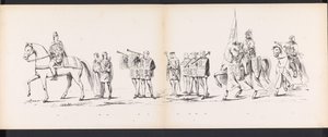 莱顿学生化妆舞会，1865 年（图版 6）
1865 年 6 月 6 日，莱顿学生团成员为庆祝莱顿大学建校 290 周年而举行的化装游行，描绘了：荷兰人进入大学的情景 作者 J. Hazenberg 玉米动物园