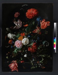 花在玻璃花瓶，c.1660