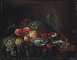 德文：Kleines Früchtestillleben in einem Porzellanteller 万丽碗中的水果静物