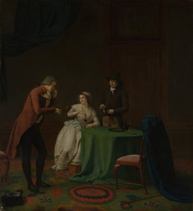 对话作品《嗅觉》，可能是1791年。 作者 年轻的扬·埃克斯