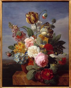 Jan Frans Van Dael (1764-1840) (ec.flam.) 1810 Dim. 画的花瓶里的花。 0,62x0,49 m 奥尔良，美术博物馆