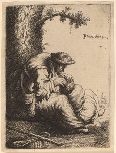 乞丐妇女跳蚤男孩，1632年。 作者 扬·格奥尔格·范弗利特