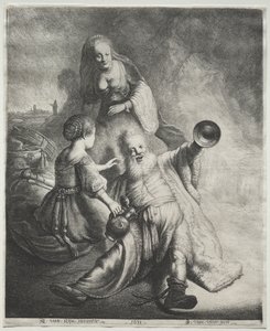 罗得和他的女儿，1600年代。 作者 扬·格奥尔格·范弗利特
