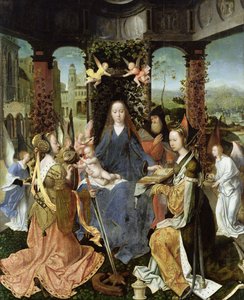 麦当娜和儿童与抹大拉的玛利亚和圣凯瑟琳 作者 扬·高萨特（Jan Gossaert）
