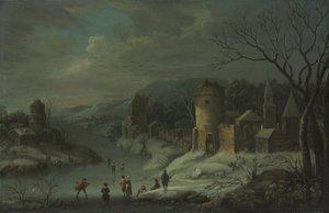 冬季风景c。 1680-1718年。
