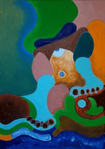 重击之后，巨人在井边清洗伤口，2009 年（布面油画）