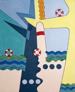 驯服海浪的机器，2006（木板油画） 作者 扬·格罗内伯格