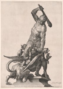 大力士杀死九头蛇 作者 扬·哈曼斯（Jan Harmensz）。穆勒