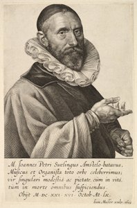 Jans Pietersz Sweelinck 的肖像，酒吧。 1624（雕刻）