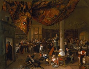 1671年，一场带狂欢者和舞会的乡村婚礼盛宴