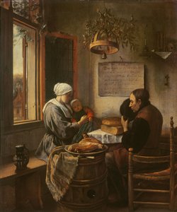 肉食之前的恩典，1660年 作者 扬·哈维克斯佐恩·斯汀