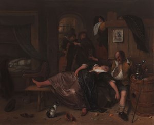 醉酒夫妇，c.1655-65 作者 扬·哈维克斯佐恩·斯汀