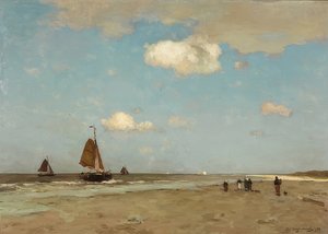 Strandszene。 1887年