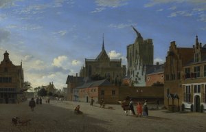科隆的风景，约1660年 作者 扬·海登·范德