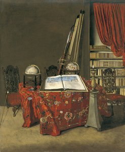 图书馆的一角，1711年 作者 扬·海登·范德