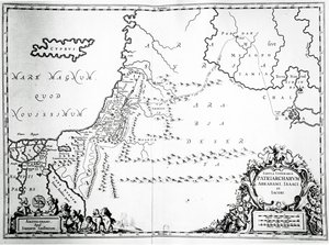 1652年亚伯拉罕，以撒和雅各的旅行地图