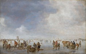 冰上的冬日景象 作者 Jan Josefsz Goyen van