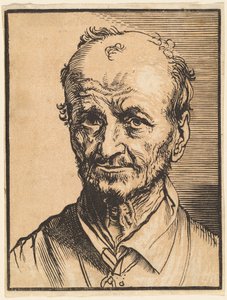 秃顶男子半身像 作者 扬·利文斯（Jan Lievens）