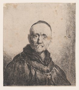 老人半身像，正面，17世纪。 作者 扬·利文斯（Jan Lievens）