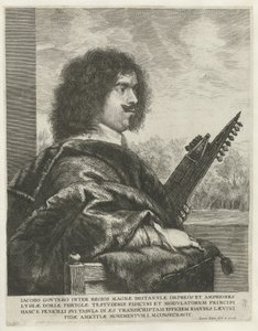 作曲家和鲁泰主义者的肖像雅克·高铁耶（Jacques Gaultier），1631-1635年 作者 扬·利文斯（Jan Lievens）