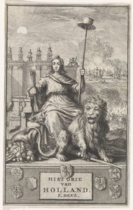 荷兰处女
扉页：F. de la Neuville, Historie van Holland dl.I, 1704 作者 Jan Claesz 十霍恩