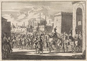苏丹穆斯塔法二世进入君士坦丁堡，1695 年