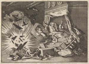 1672 年在格罗宁根 Ebbingestraat 一所房屋内引爆的炸弹