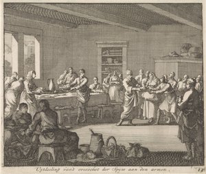 向穷人分发食物
向穷人分发剩余粮食（标题见实物） 作者 雅各布斯·范·哈登伯格